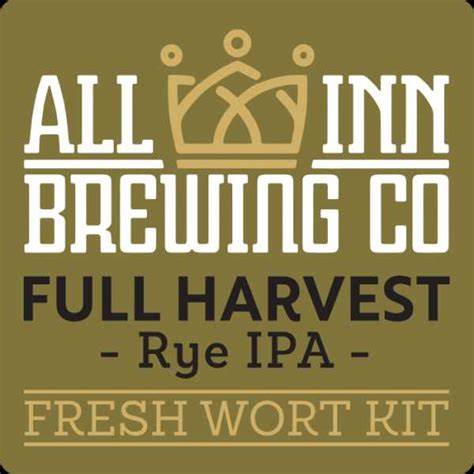 All in Brewing FWK ~ Full Harvest Rye IPA including free yeast
