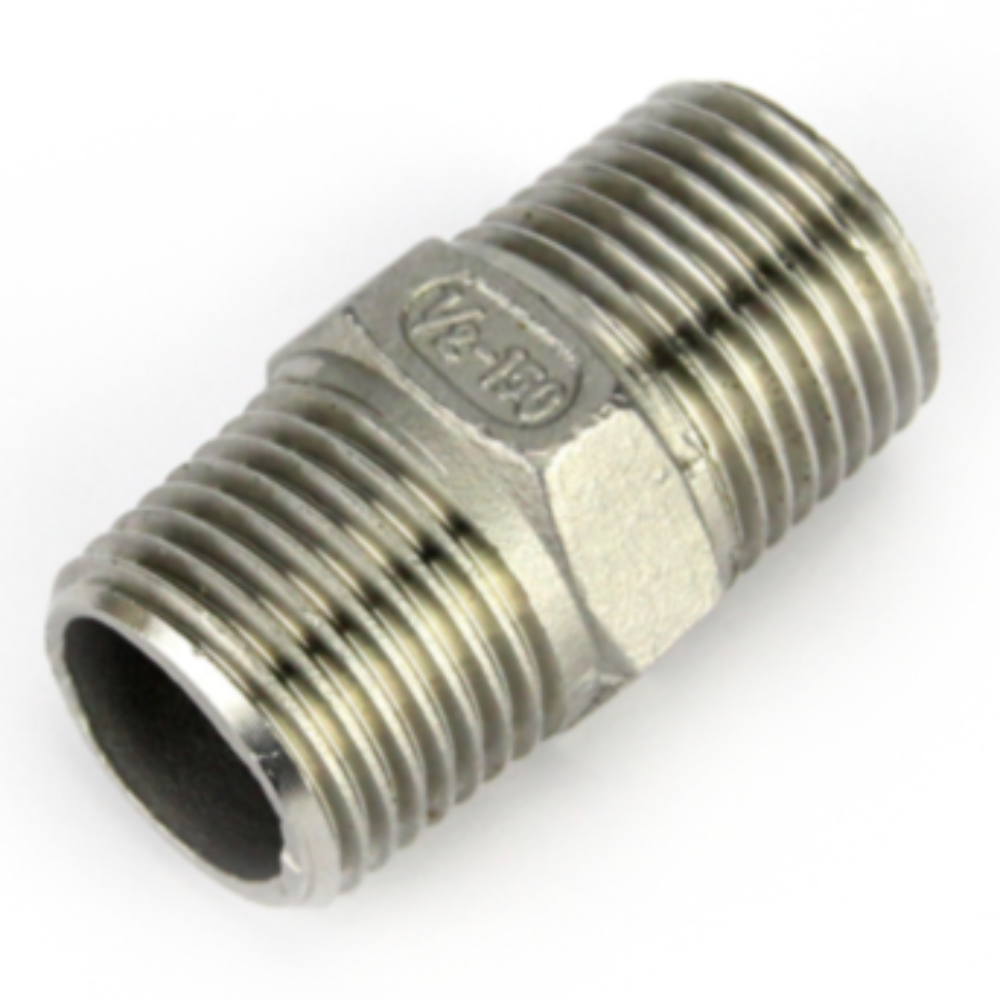 1/2 Inch BSP Stainless Hex Nipple