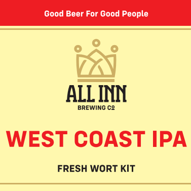 All in Brewing FWK ~ West Coast IPA including free yeast