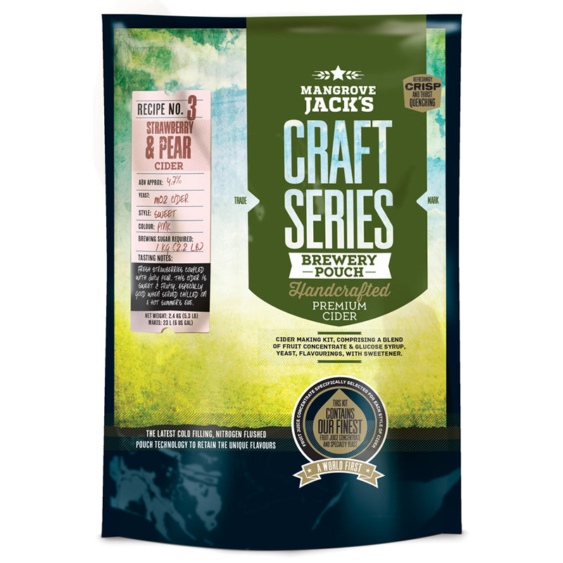 Mangrove Jack's Craft Series Strawberry & Pear Cider Pouch