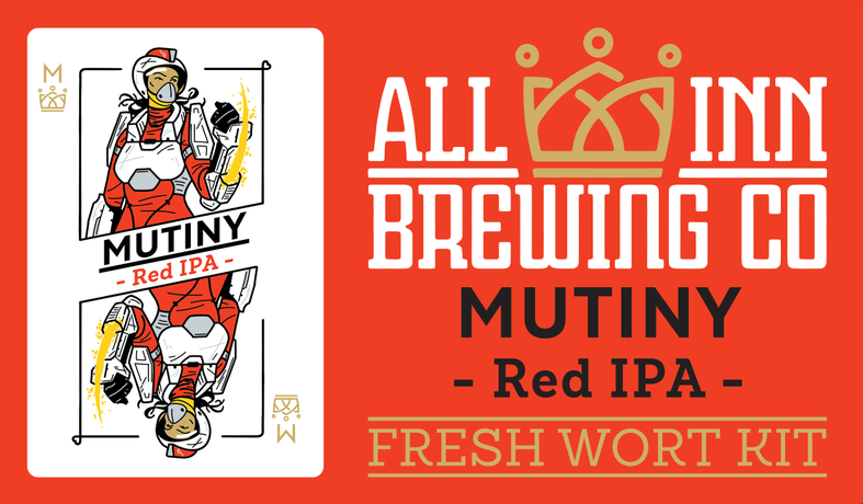 All in Brewing FWK ~ Mutiny Red IPA including free yeast