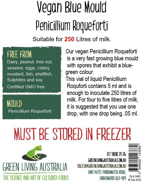 Green Living Vegan Penicillium Roqufortie