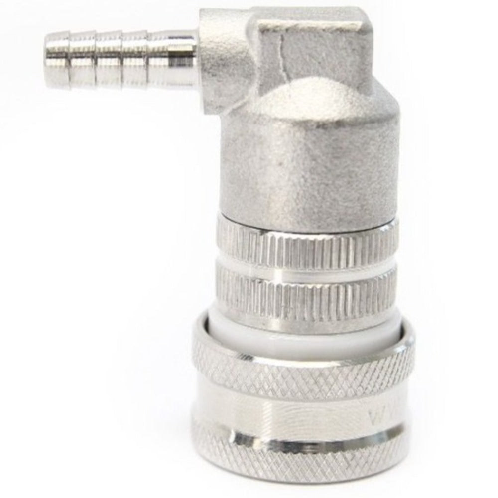 Stainless Ball Lock Disconnect - Barb (Grey/Gas)